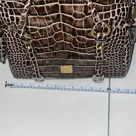 Hard to find!! Dooney & Bourke Croco Fino satchel. Brown crocodile. - Picture 6 of 8